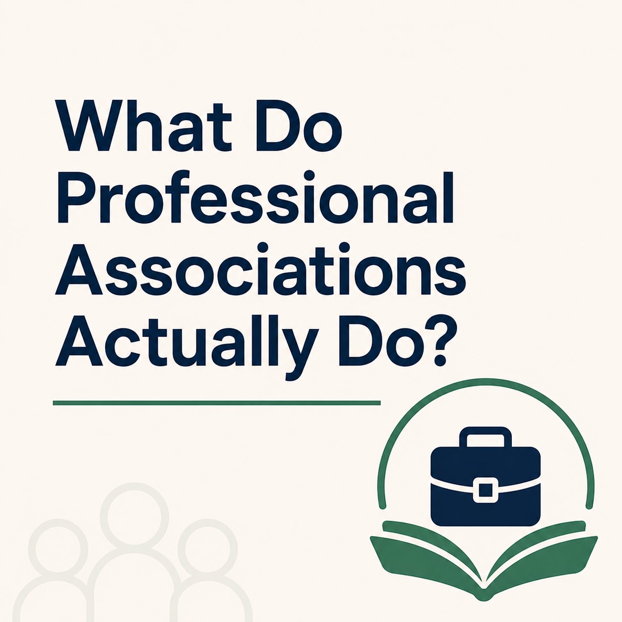 Thumbnail graphic reading “What Do Professional Associations Actually Do?” with professional and education-themed icons