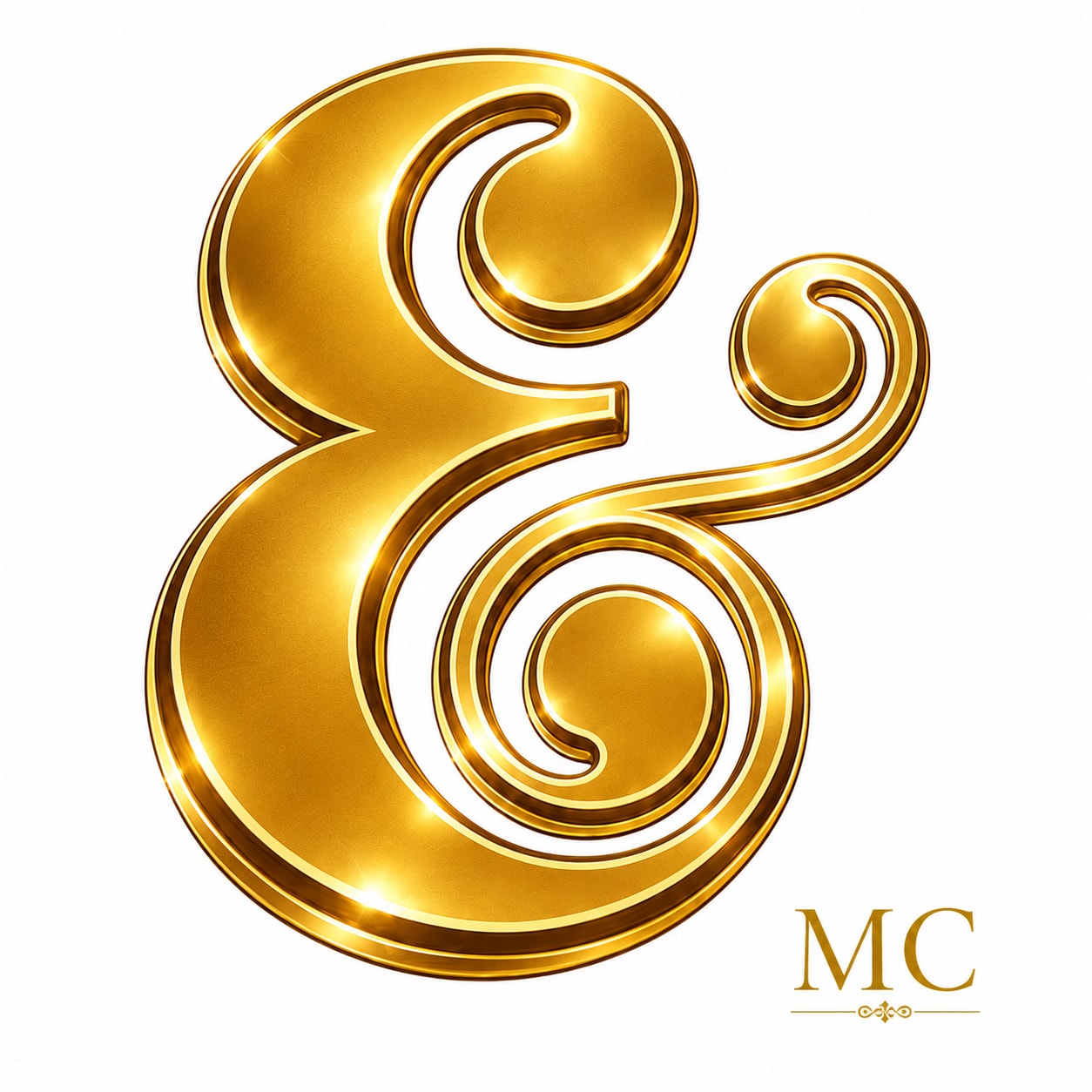 The Maegan Clark logo featuring a gold ampersand and MC monogram