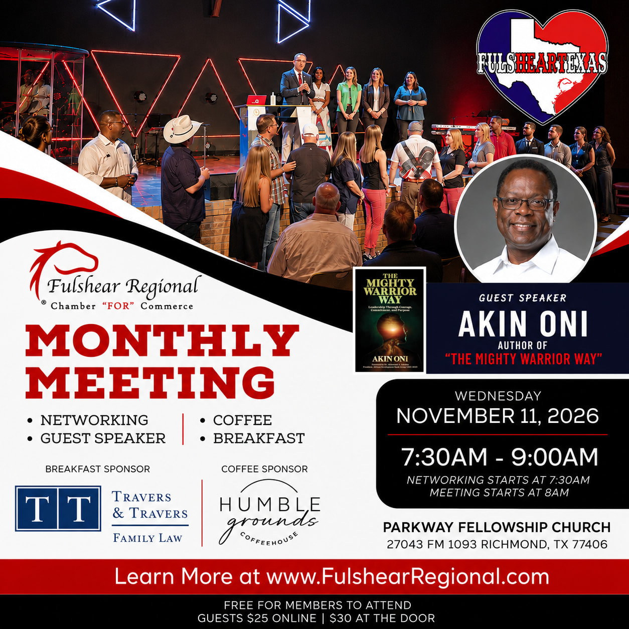 Flyer The Mighty Warrior Way: Leadership Through Courage, Commitment, and Purpose by Akin Oni