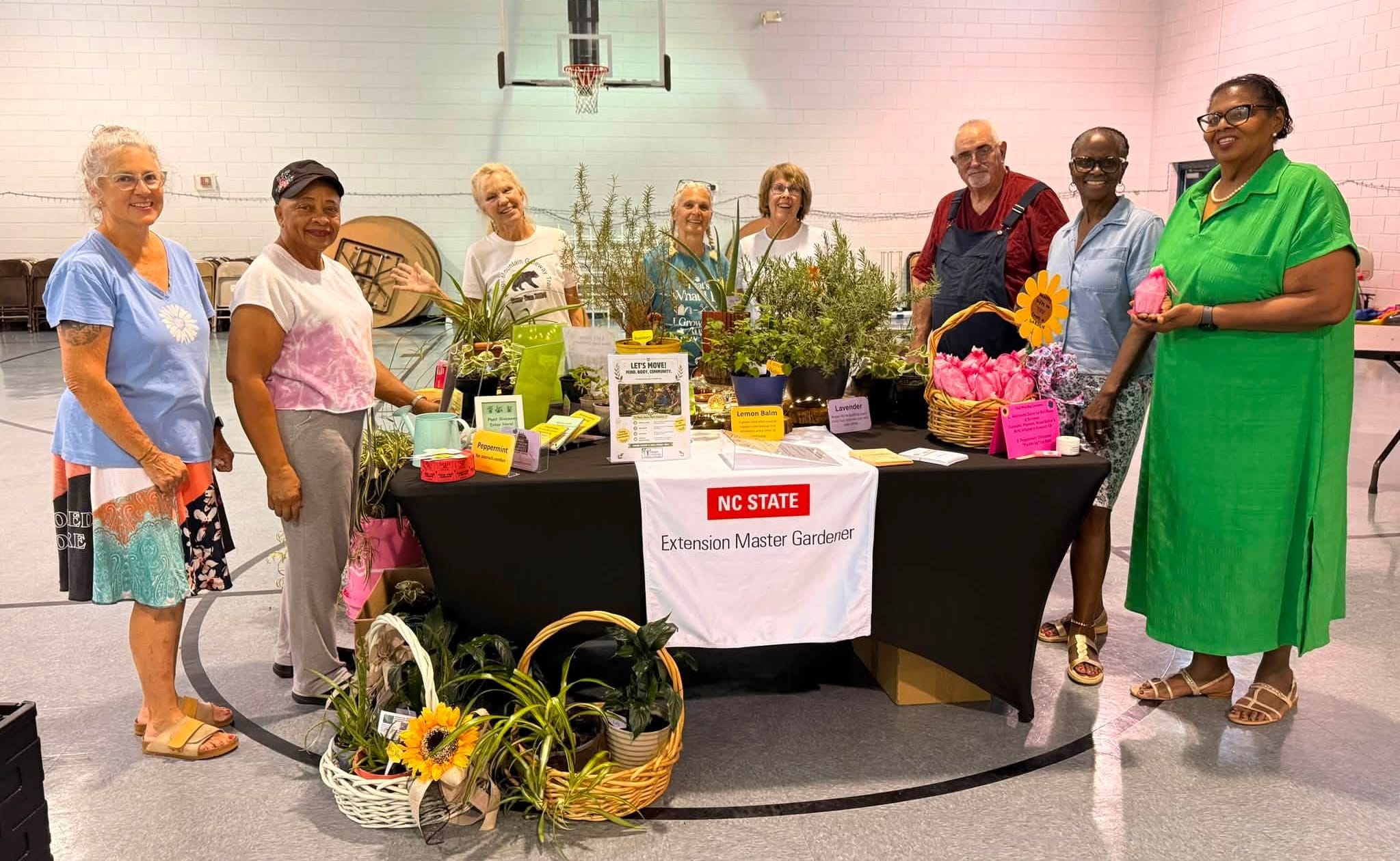 Extension Master Gardener volunteers at the Davidson Association Health Fair at Mt. Zion Baptist Church in Kings Mountain