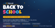 Custom back-to-school shirts in McKinney by DTF Dallas: first-day, class, school spirit and club shirts with no minimums and