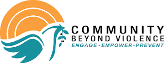Community Beyond Violence logo with sun over a dove