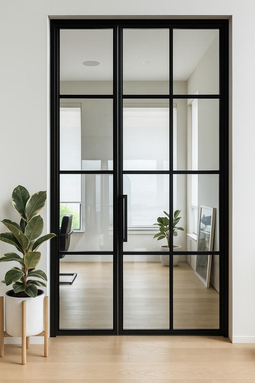 Steel & Glass Door with Operating Sidelite