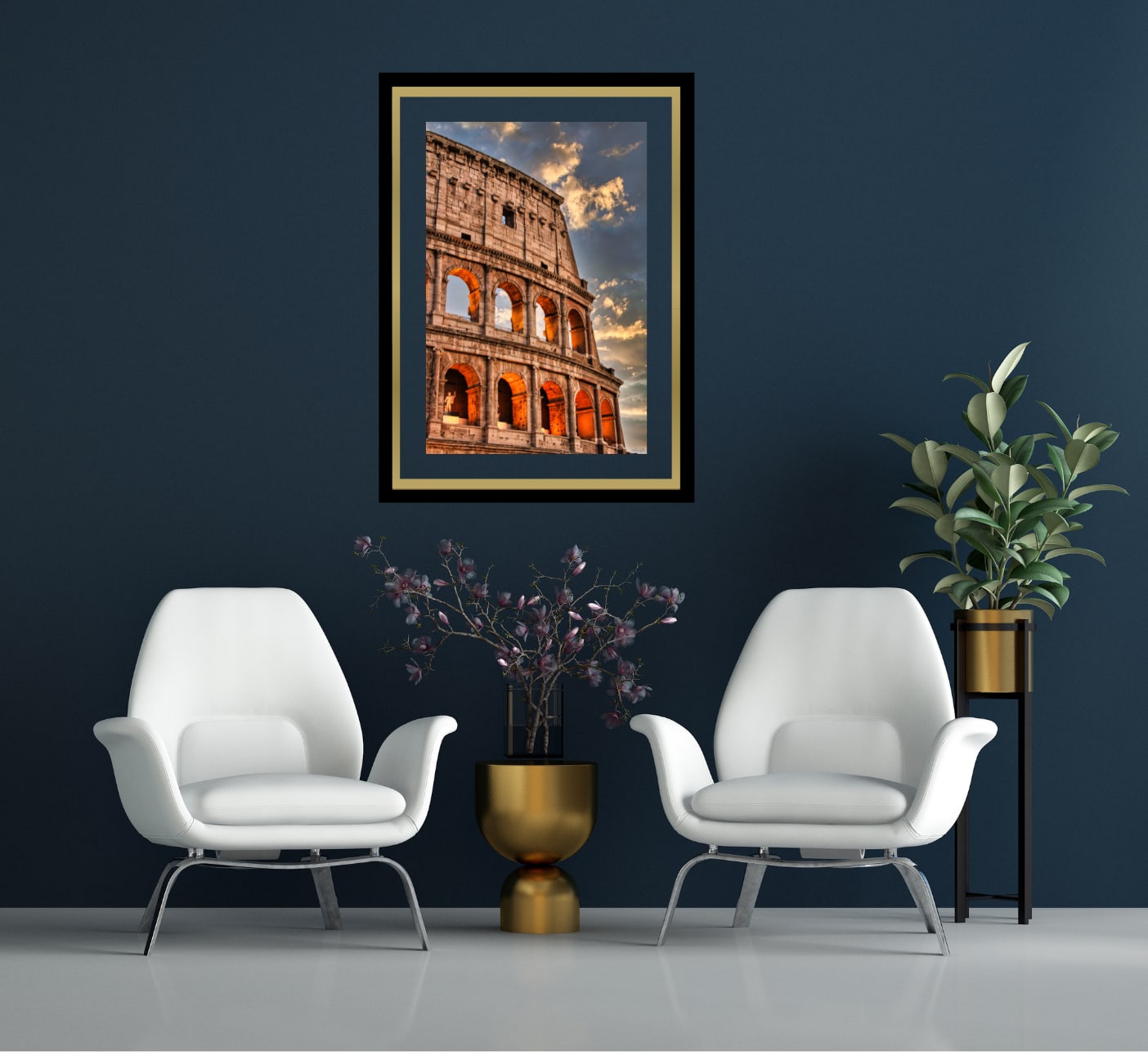 Image of the Colosseum in Rome at sunset