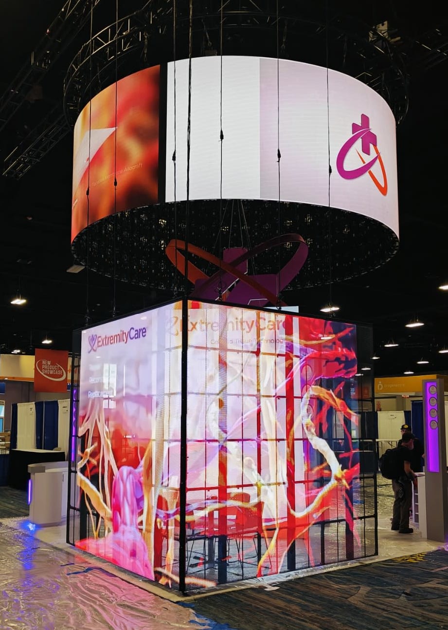 Transparent LED trade show booth