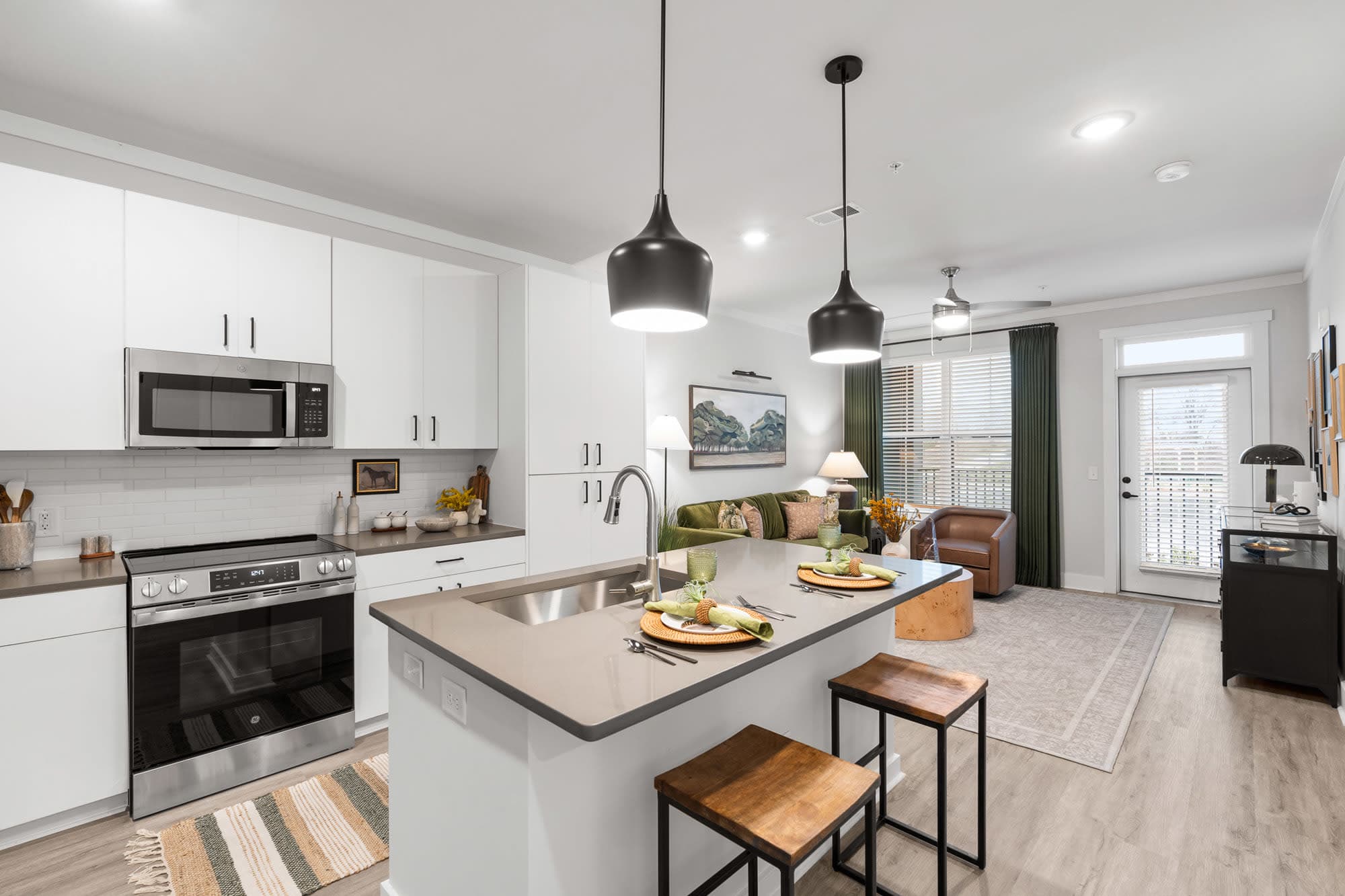 multifamily kitchen/living