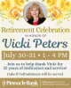 Vicki Peters Retirement