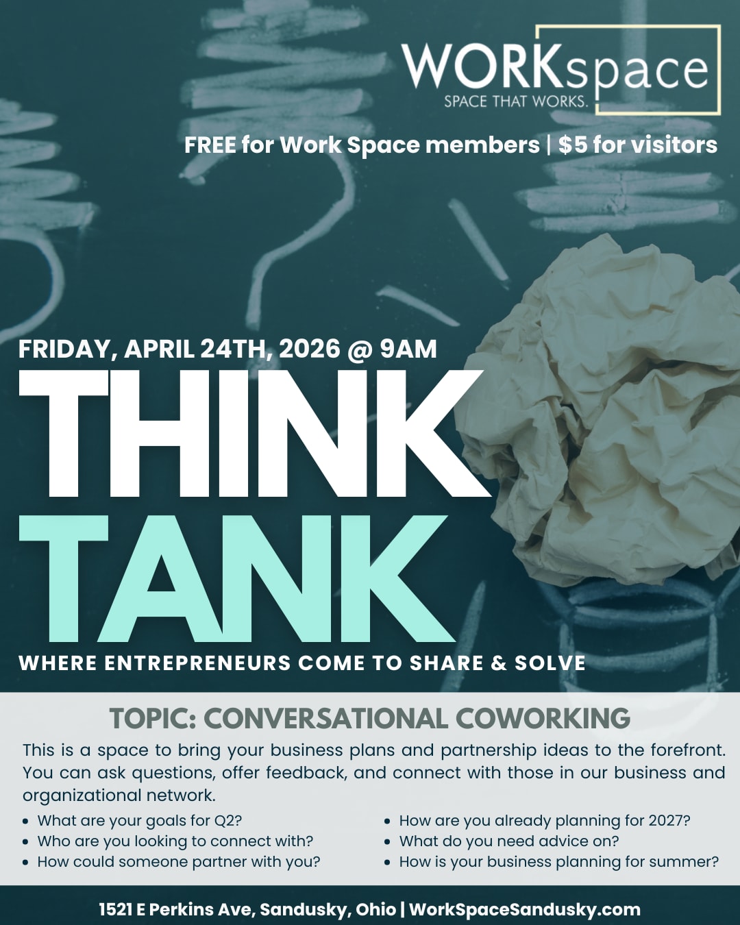 Work Space April Think Tank