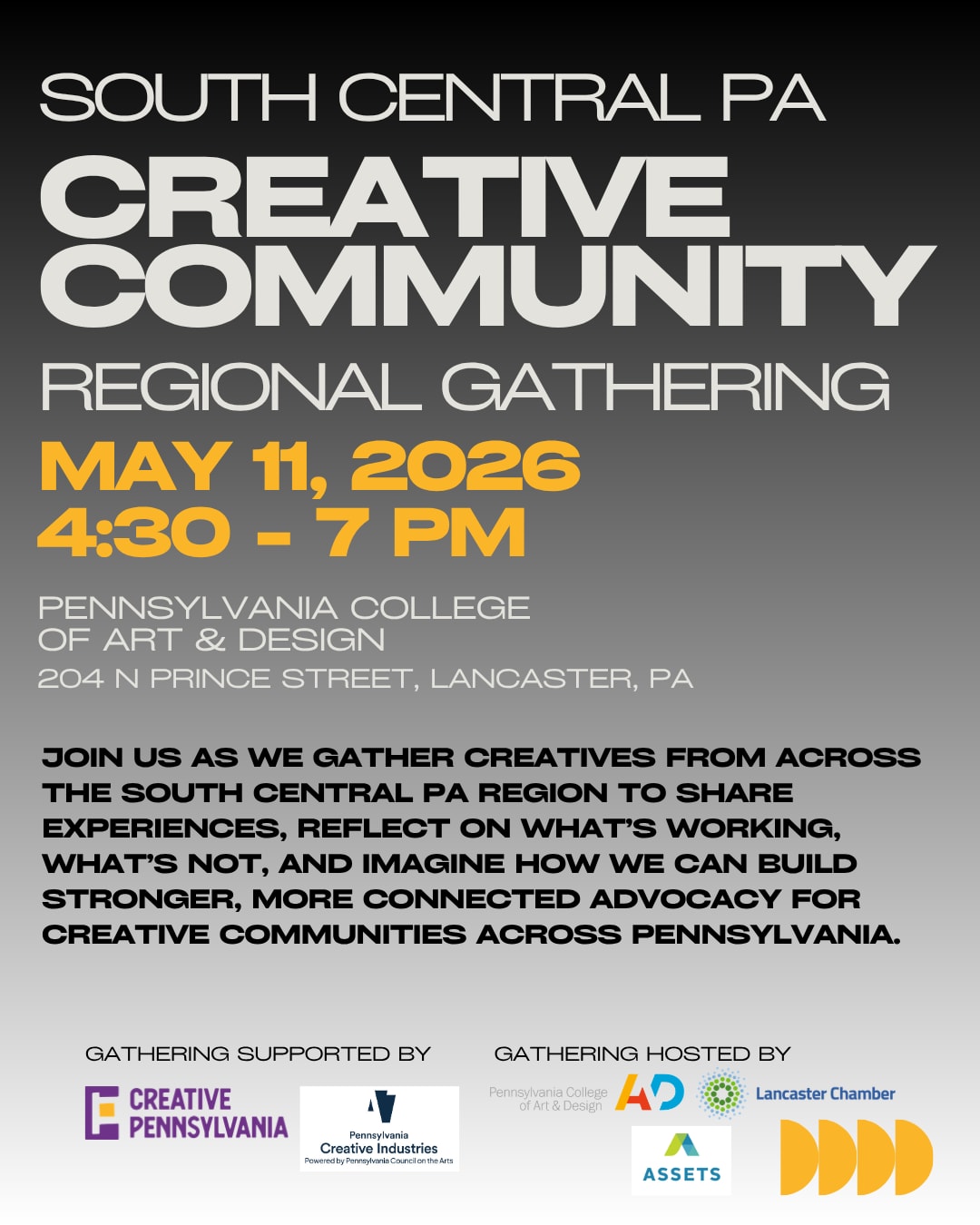 Creative Community Regional Gathering Flyer
