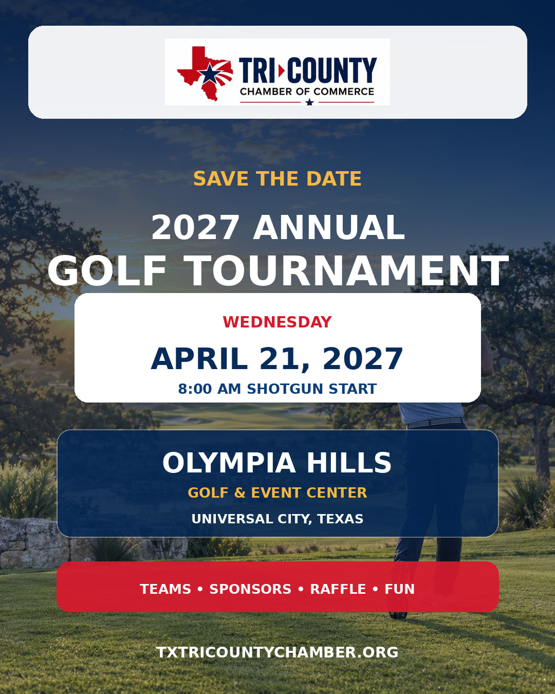 2027 Tri-County Chamber Golf Tournament — April 21 at Olympia Hills