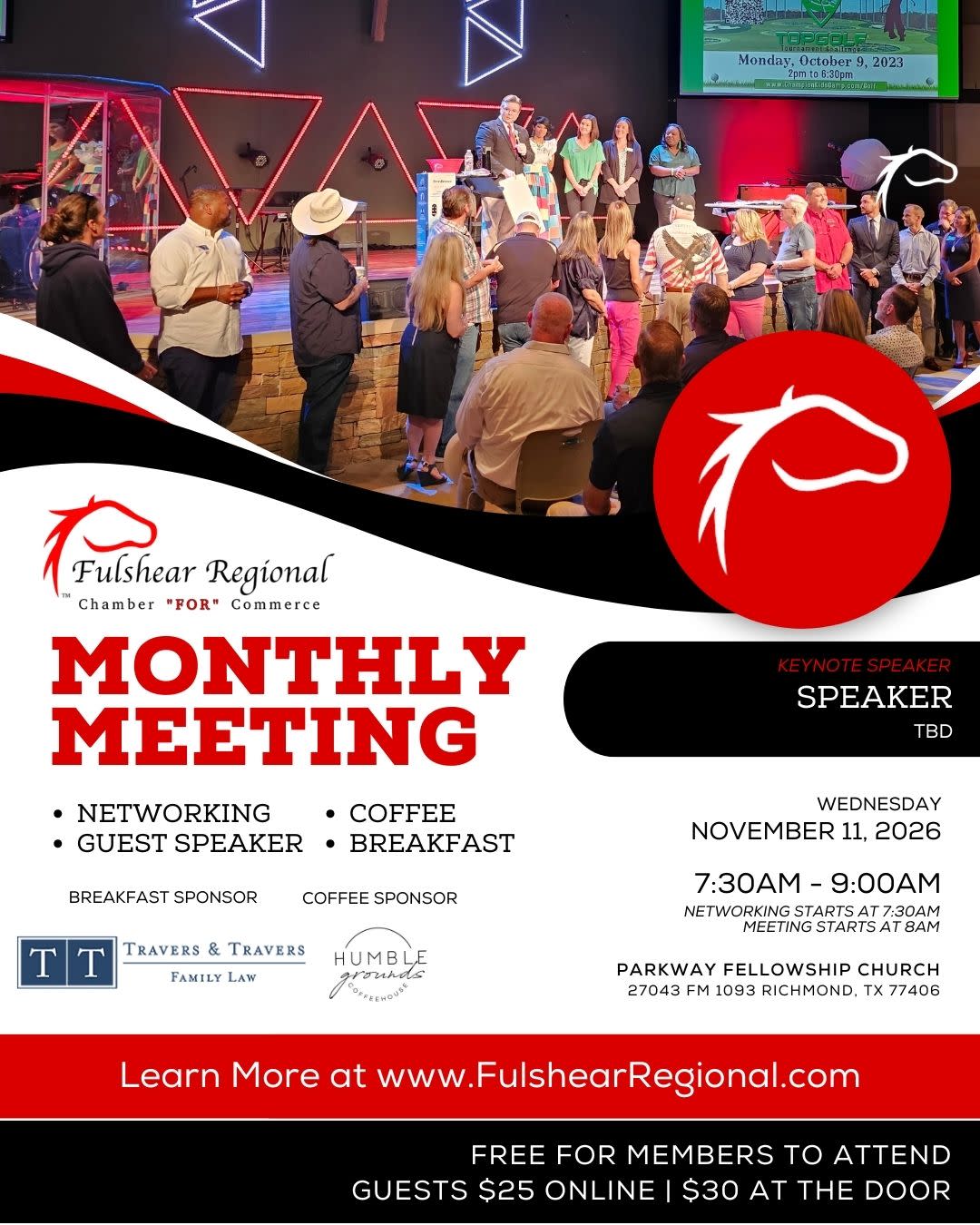 Fulshear Regional Chamber FOR Commerce Monthly Membership Meeting