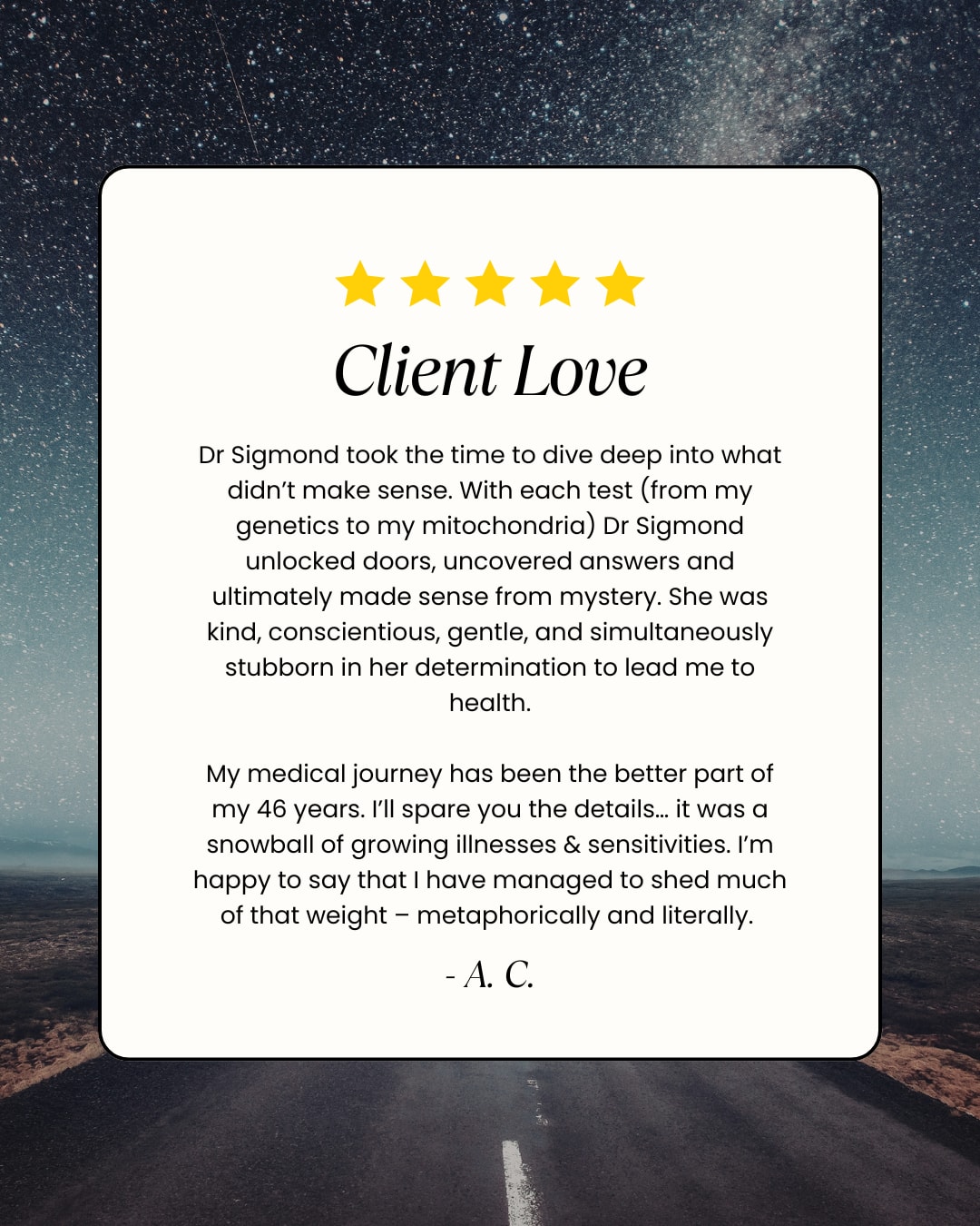 Client Testimonial East West Wellness