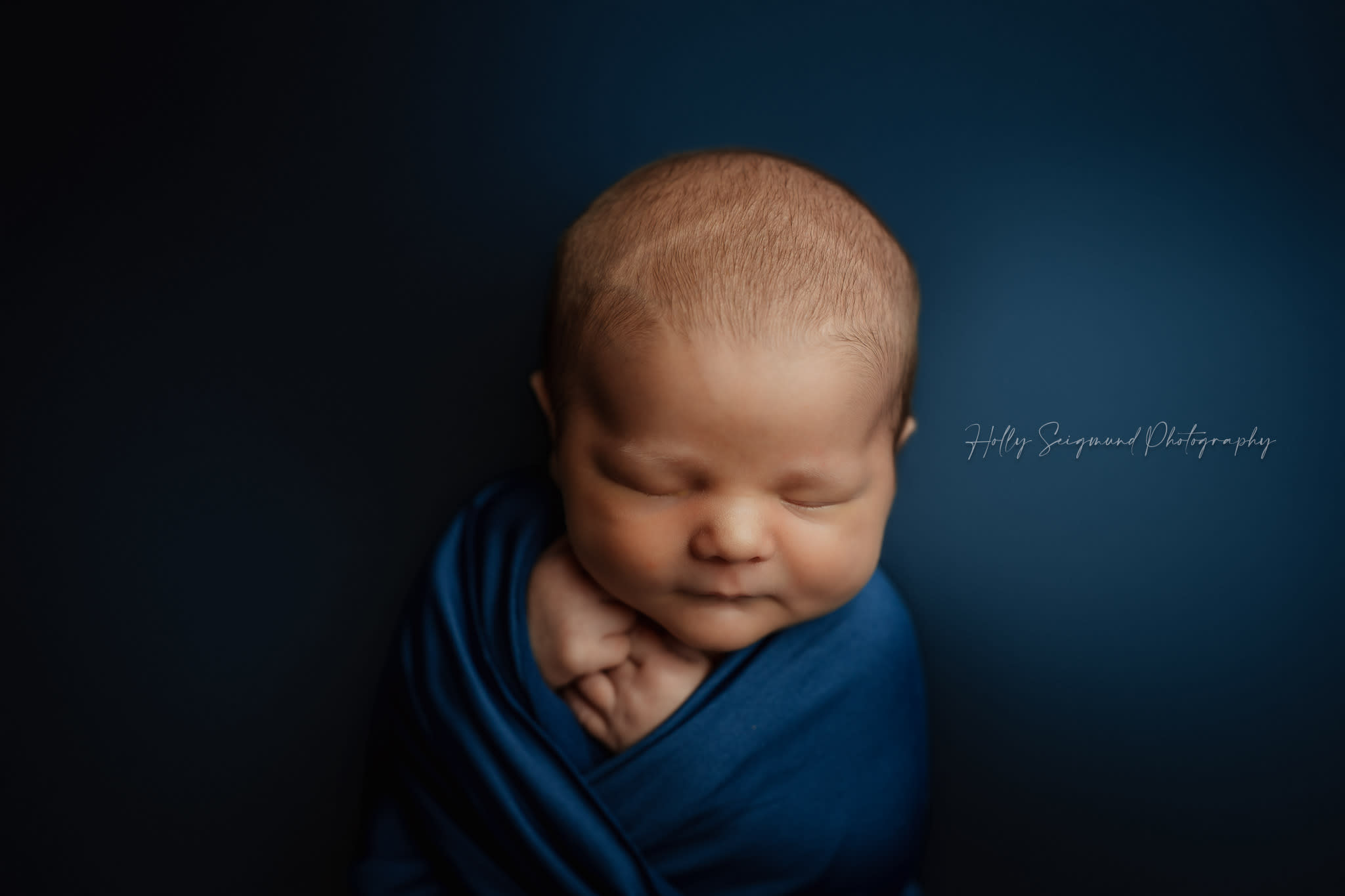 Wrapped Newborn Baby Boy Photography Session
