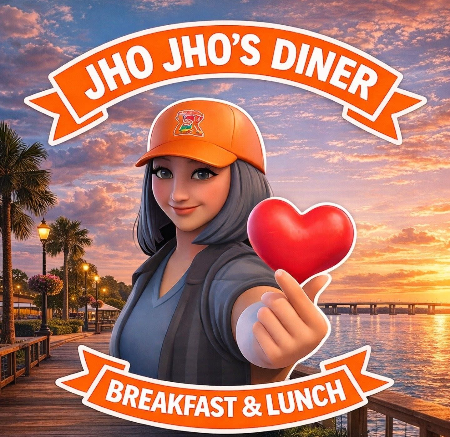 Jho Jho's Diner Breakfast and Lunch Logo