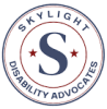 Skylight Social Security Disability Advocates logo with a circle, an "S" in the center with two red stars on each side