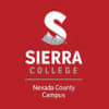 Sierra College Nevada County Campus logo with an "S" and the bottom half of the "S" has foothill mountains, red background