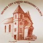 hand drawn building of the Nevada City United Methodist Church