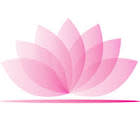 Skinclusive logo with pink overlaying petals to form a flower