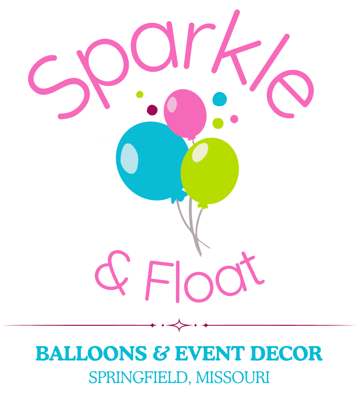 Sparkle & Float Balloons & Event Decor Logo