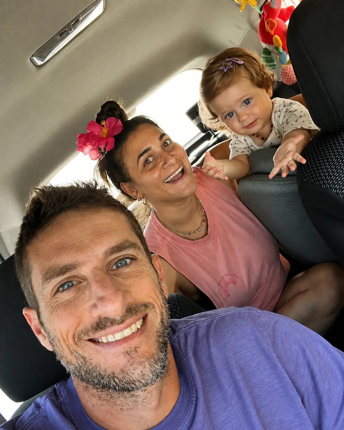 Maoz Raz, owner of Orange County Garage Doors, with his family