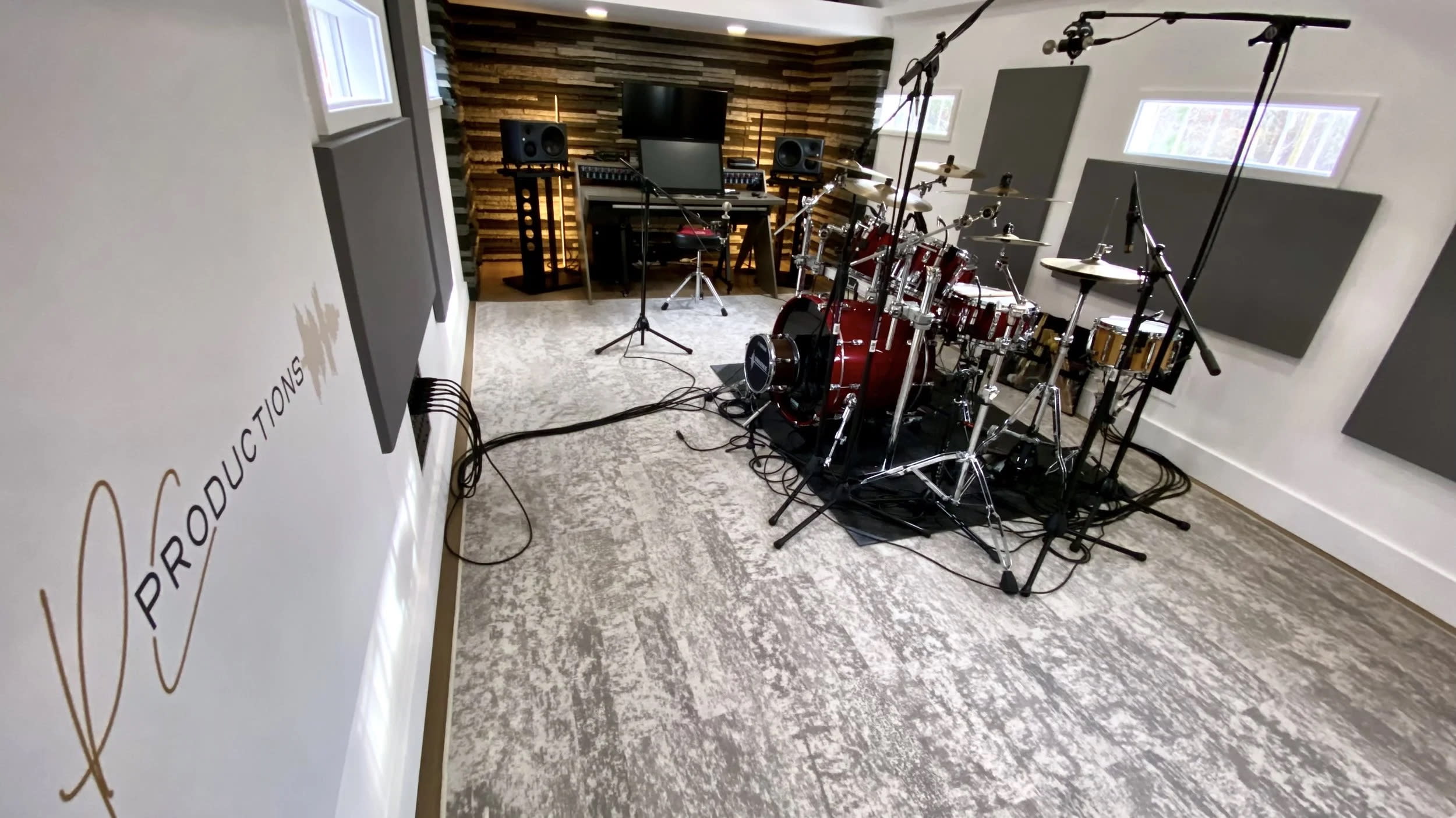 Studio ready for drum sessions