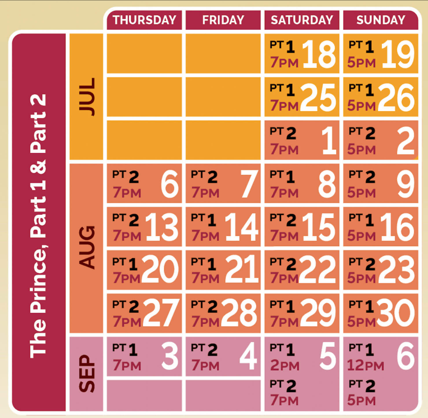 Performance Calendar