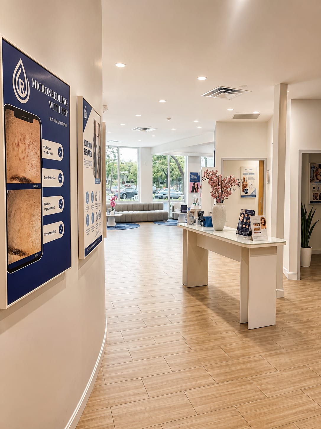 Interior of Refresh - Aesthetics & Wellness in St. Pete, Florida, offering aesthetic and wellness treatments