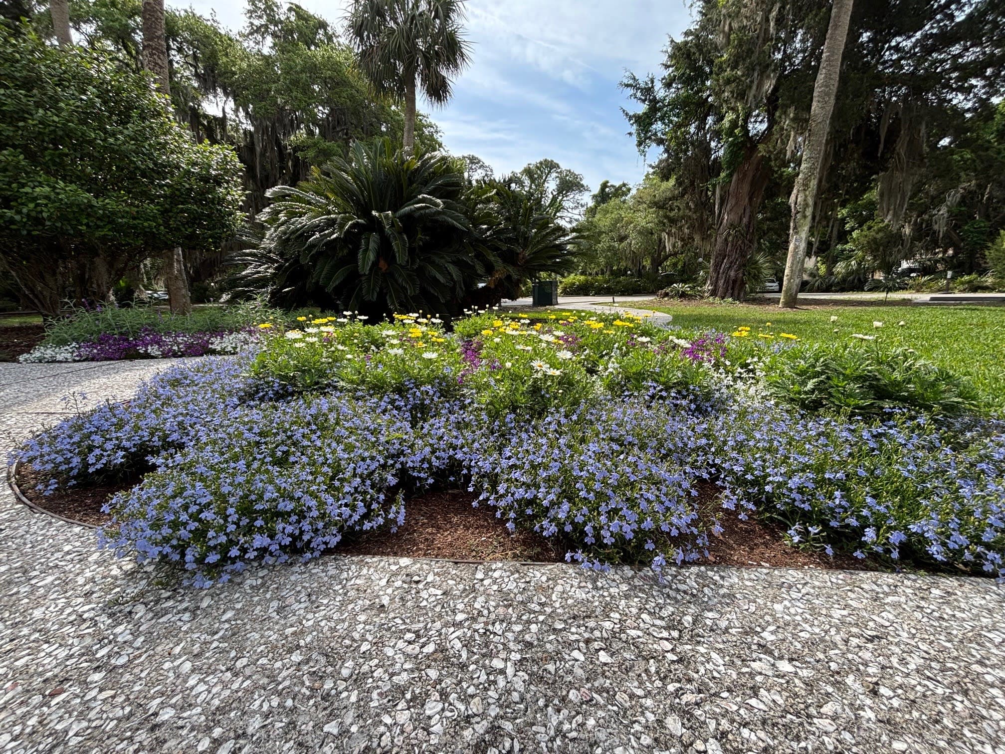 Flower bed near Faith Chapel on Jekyll Island