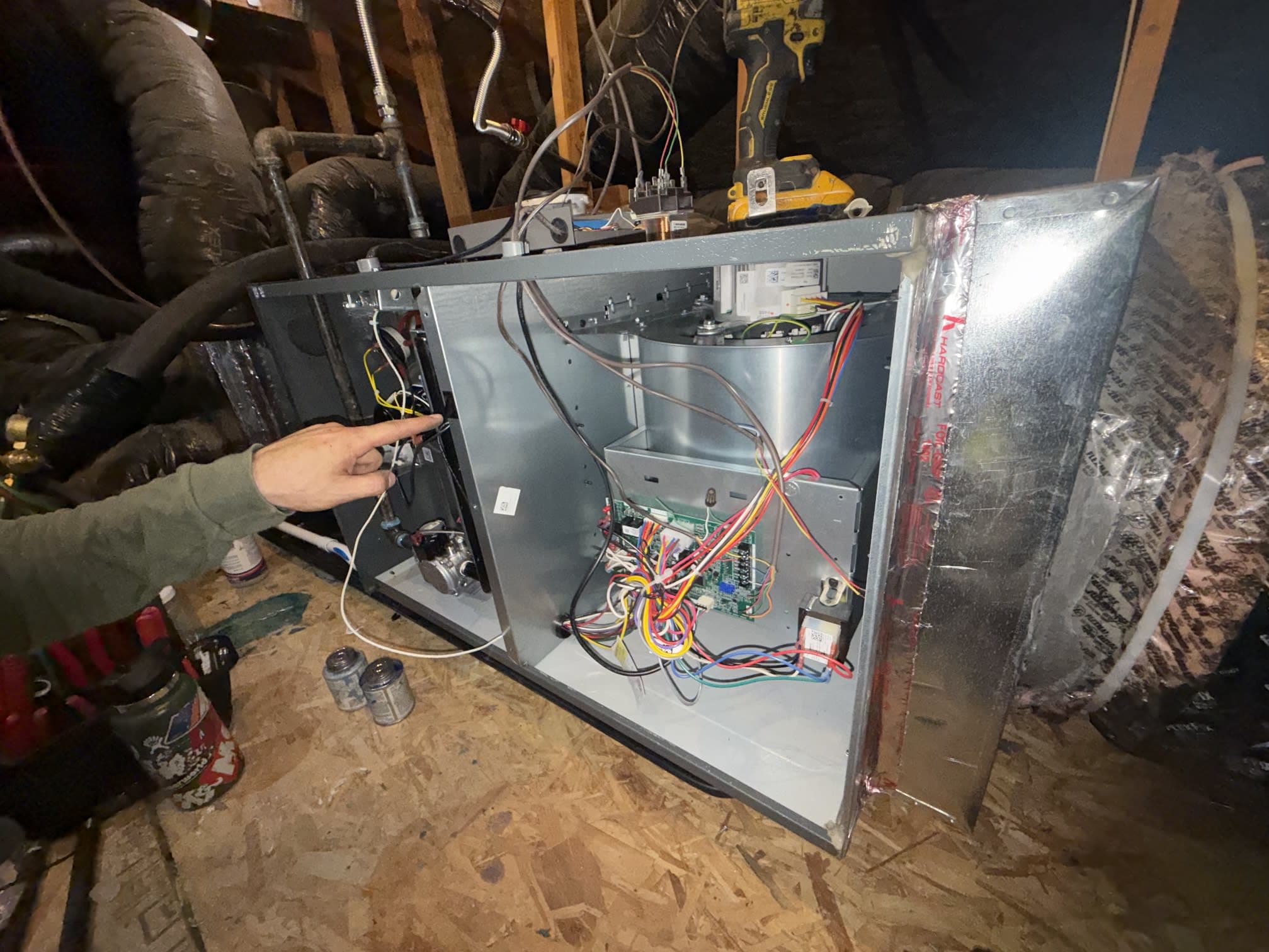 furnace in the attic install