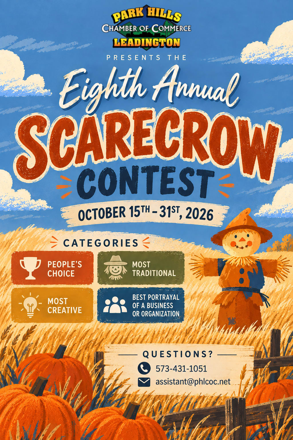 Eighth Annual Scarecrow Contest Flyer