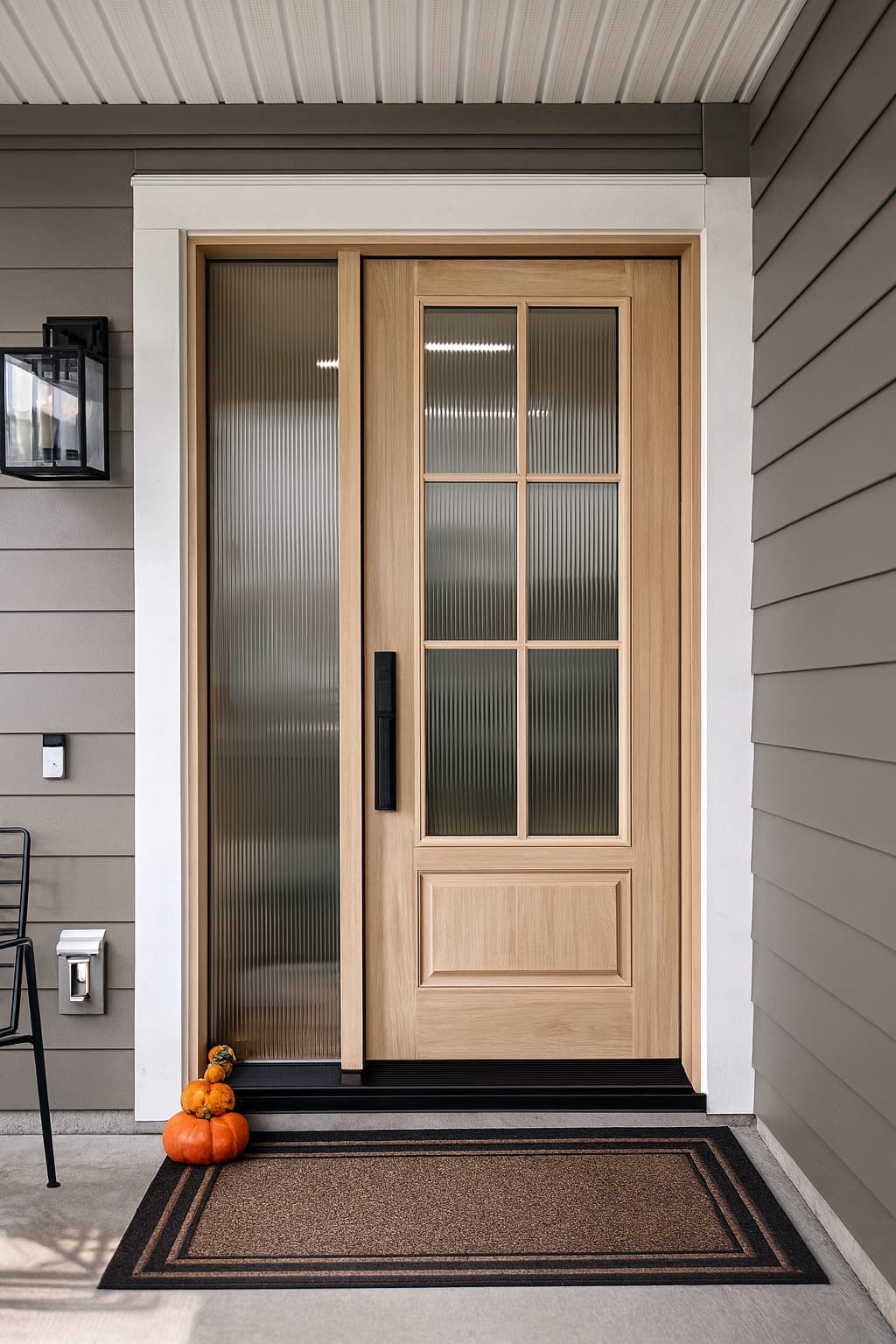 Main Entry Door with Reed Glass