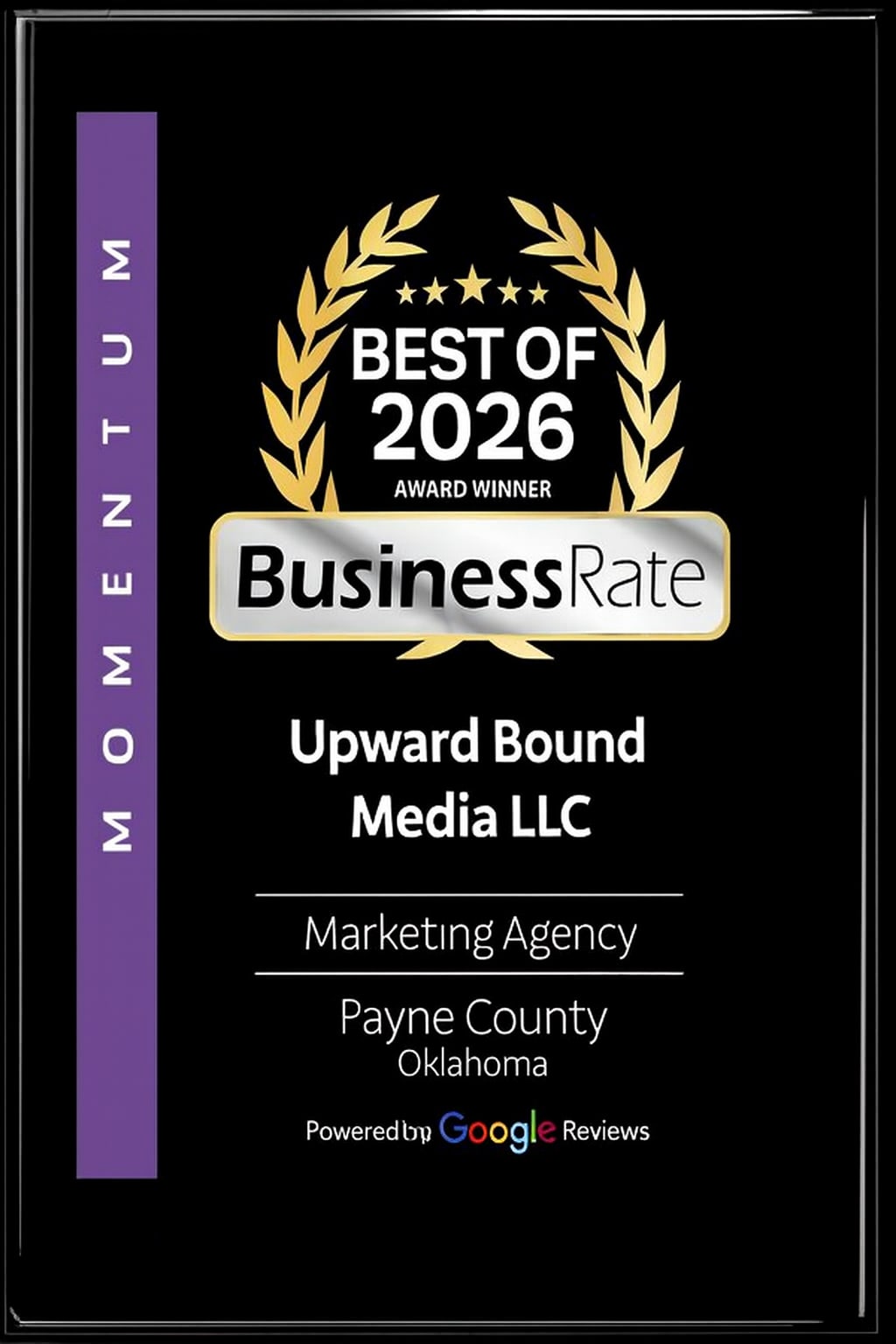 Best Marketing Agency Payne County Oklahoma 2026 Plaque