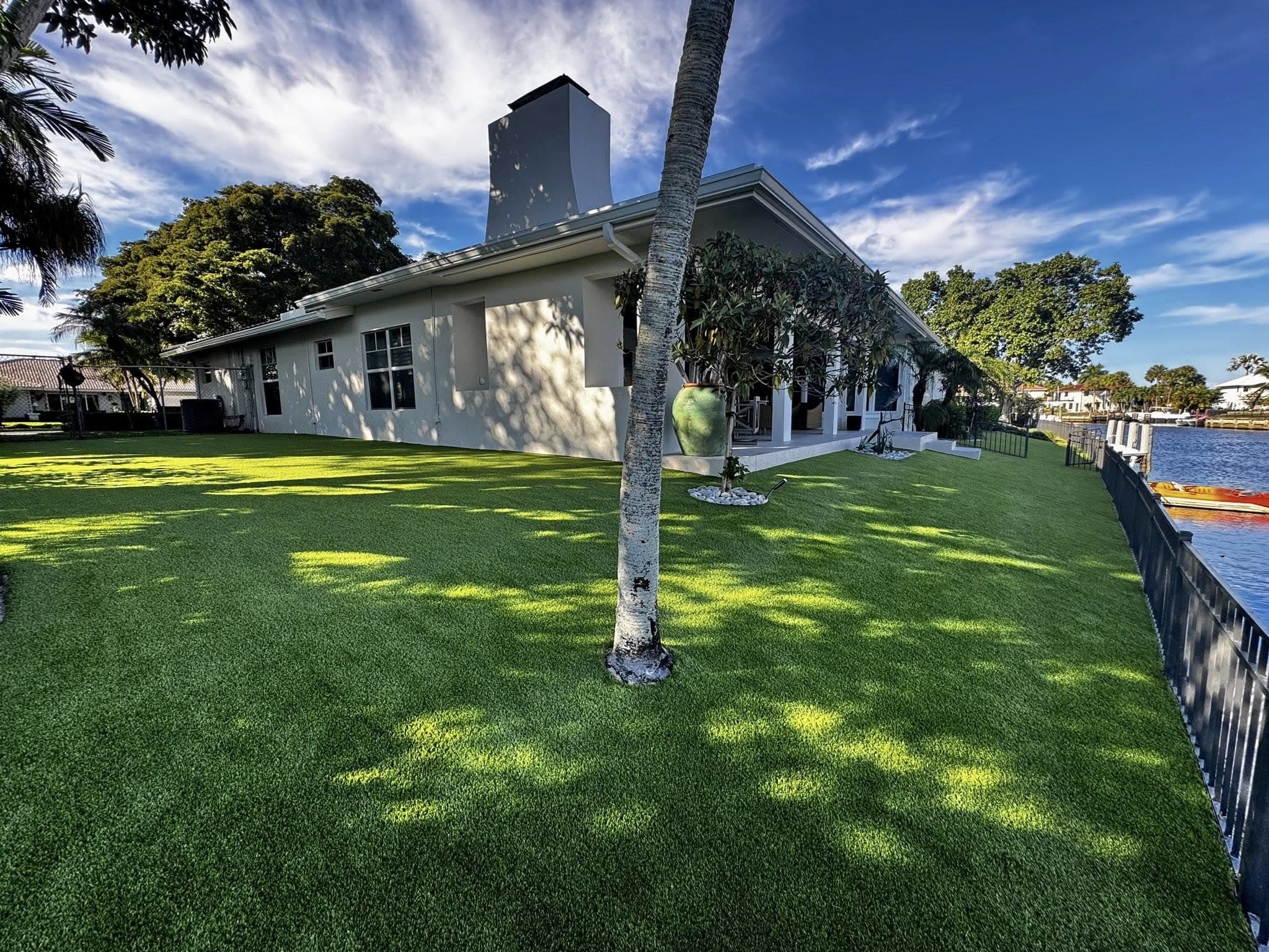 Waterfront Artificial Turf Installation