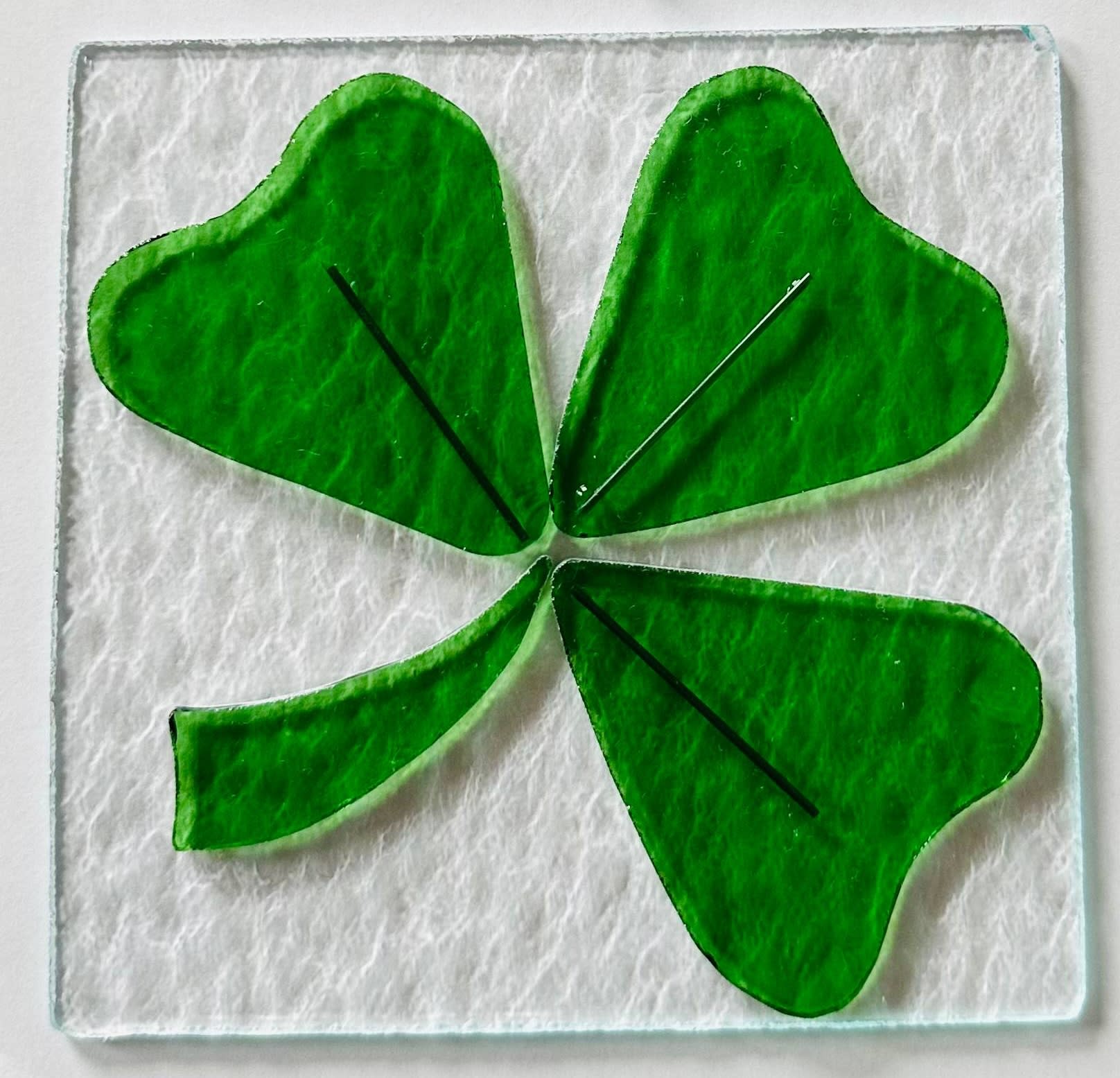 Fused Glass Shamrock project