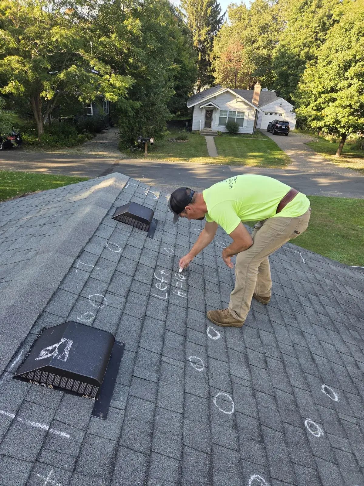 Documenting hail damage for an insurance claim