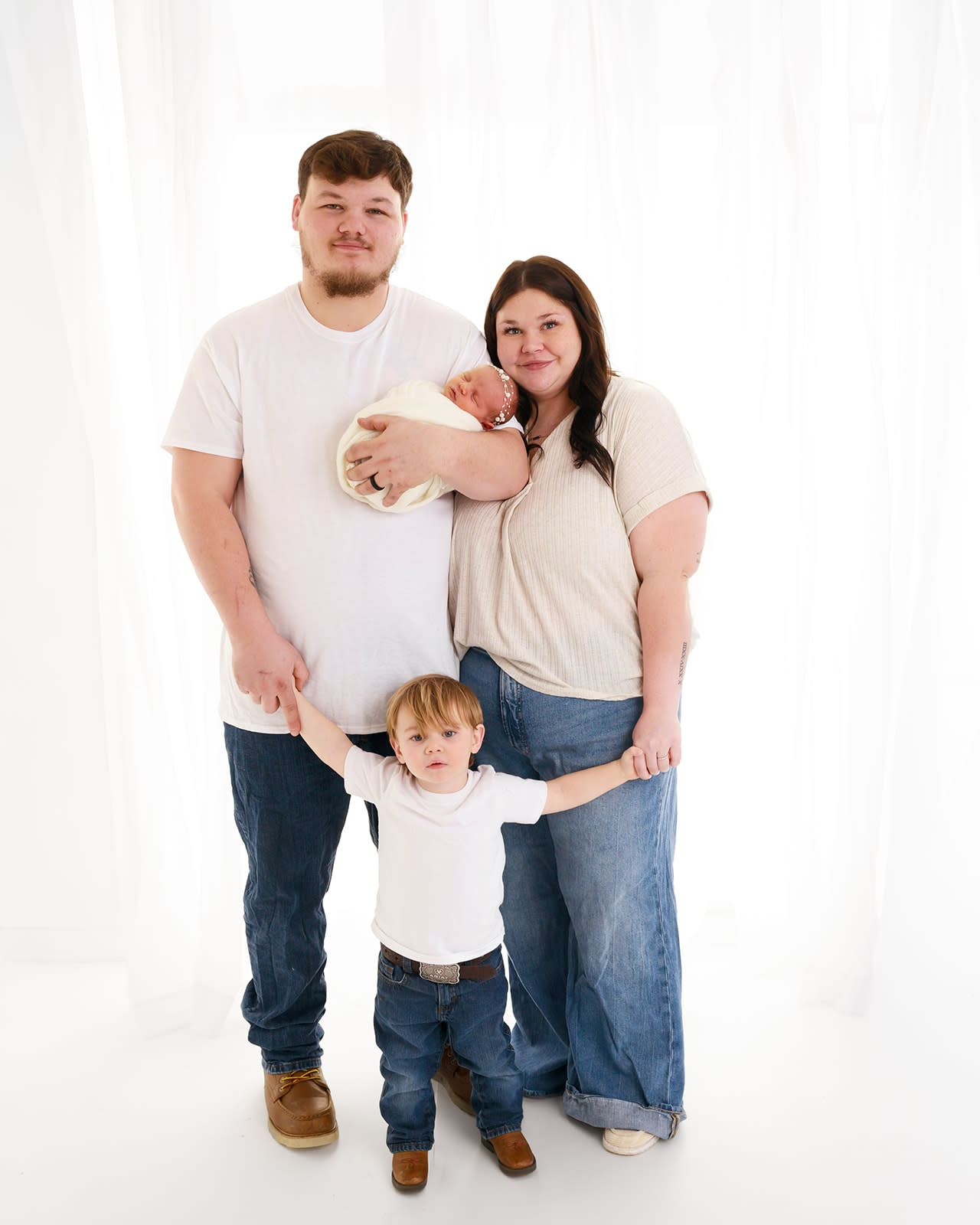 Family Photo in White