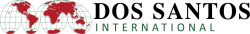 logo for Dos Santos International engineering in red, green, and black