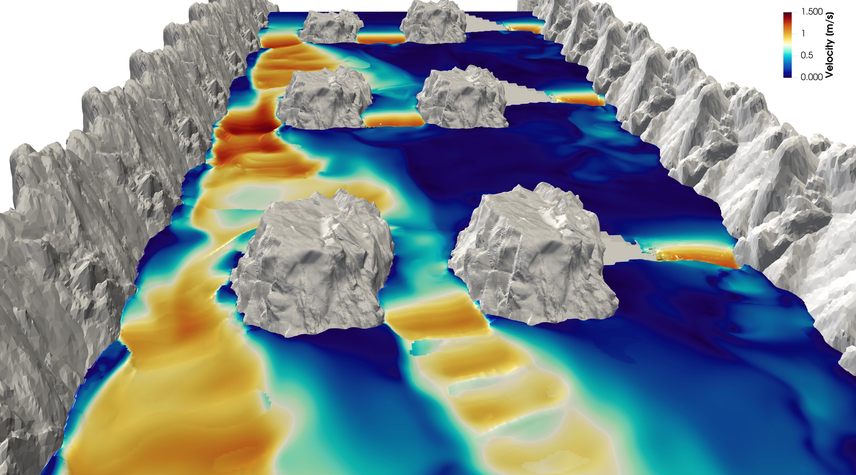 Nature like fishway CFD