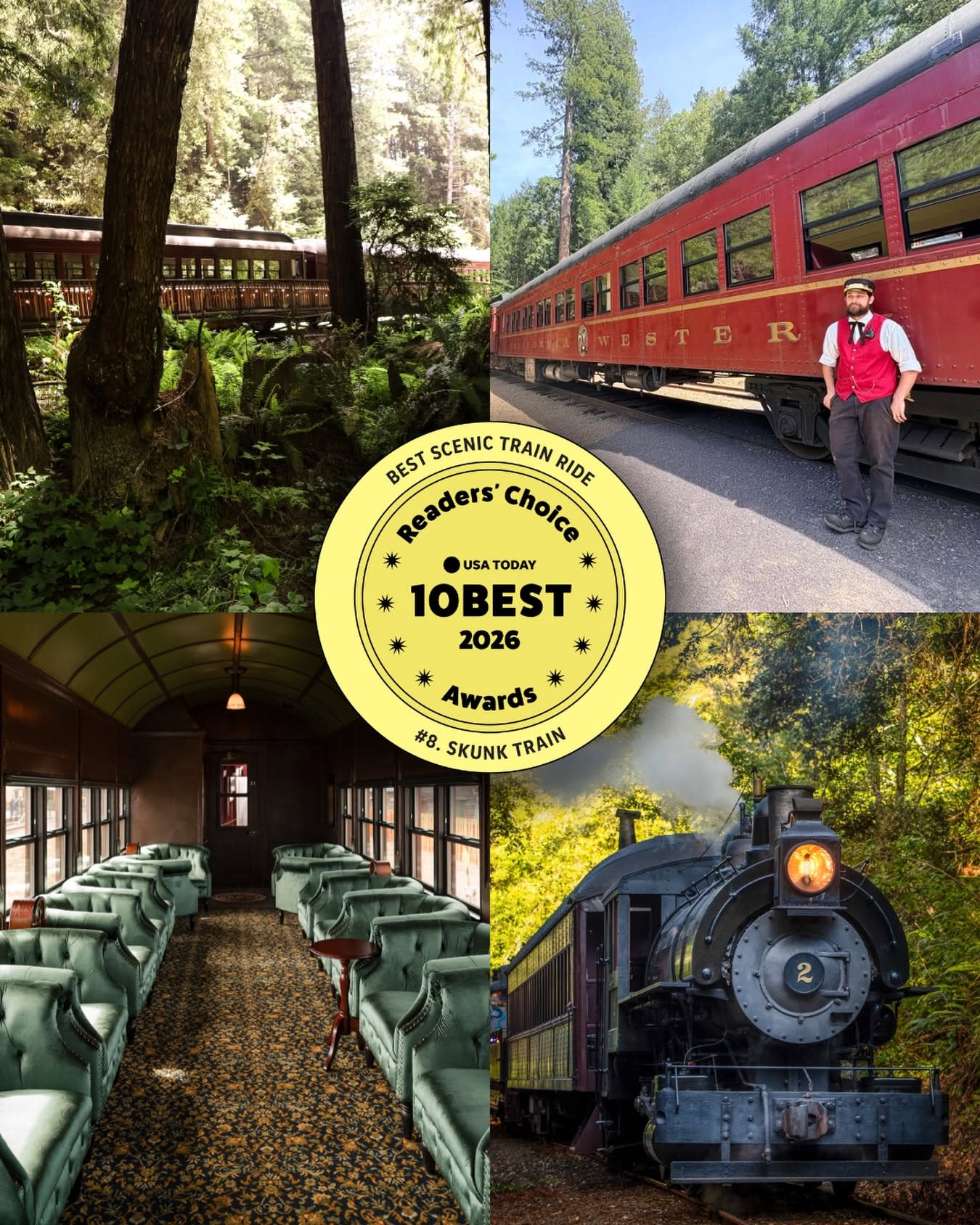 Skunk Train-Willits, CA-Train Depot-Tourist Excursion