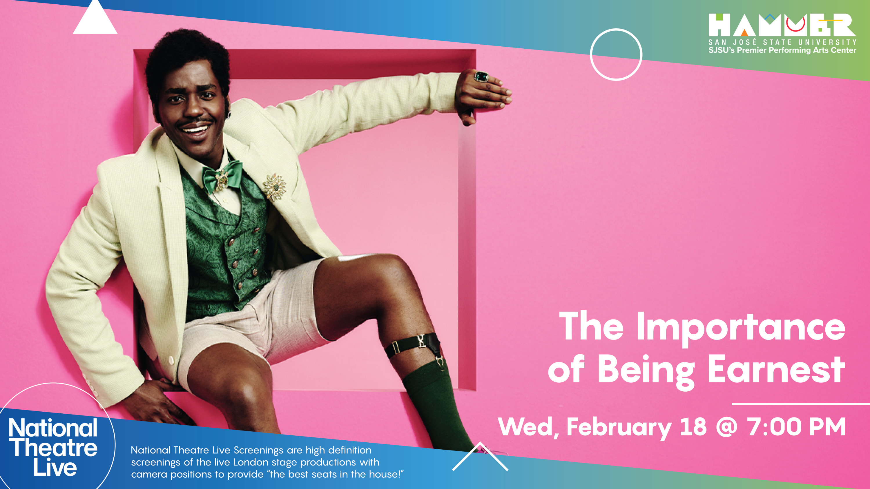 The Importance of Being Earnest on Wednesday, February 18th at 7:00 PM at Hammer Theatre Center.