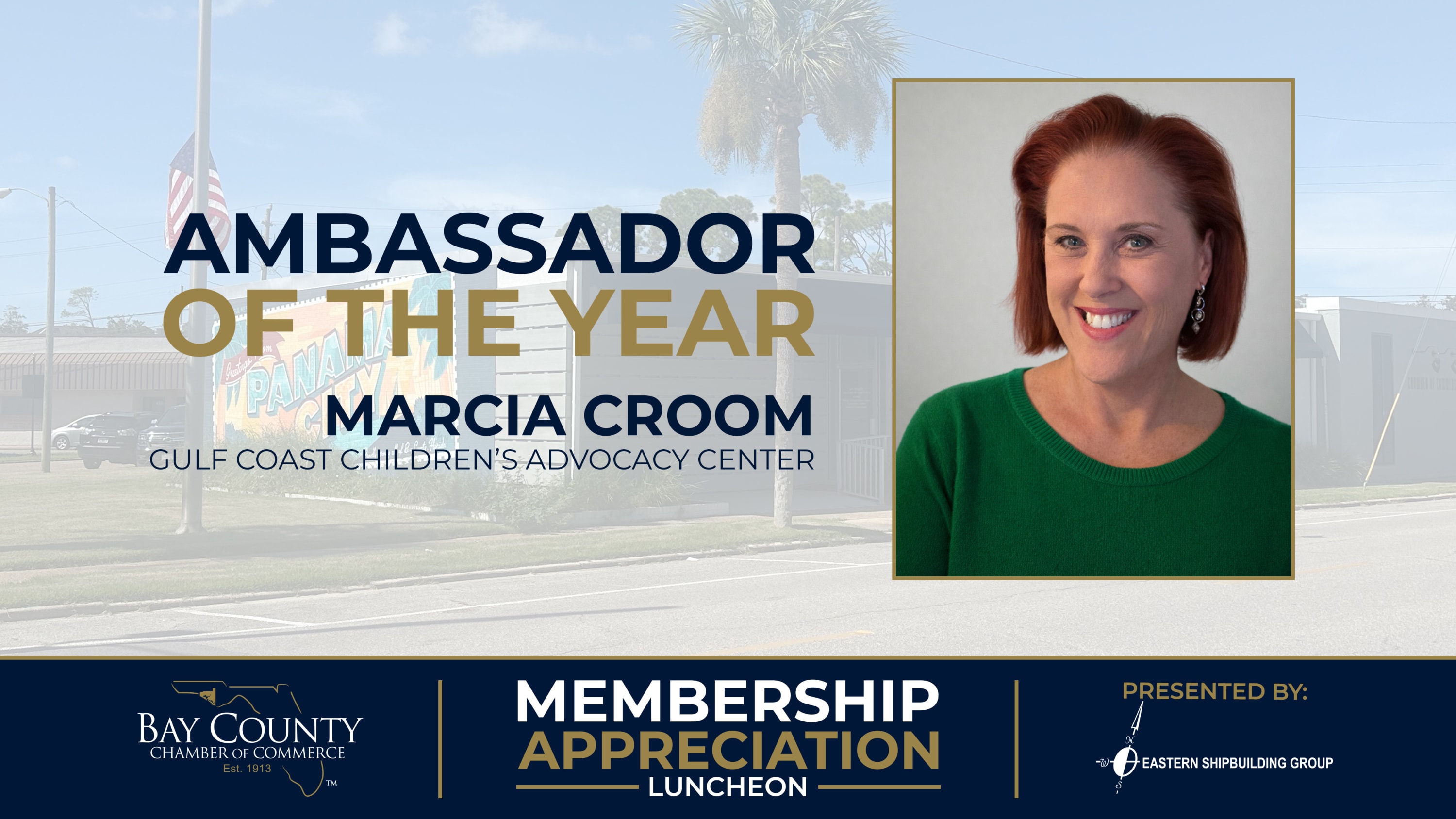 Marcia Croom of Gulf Coast Children’s Advocacy Center, 2026 Ambassador of the Year.
