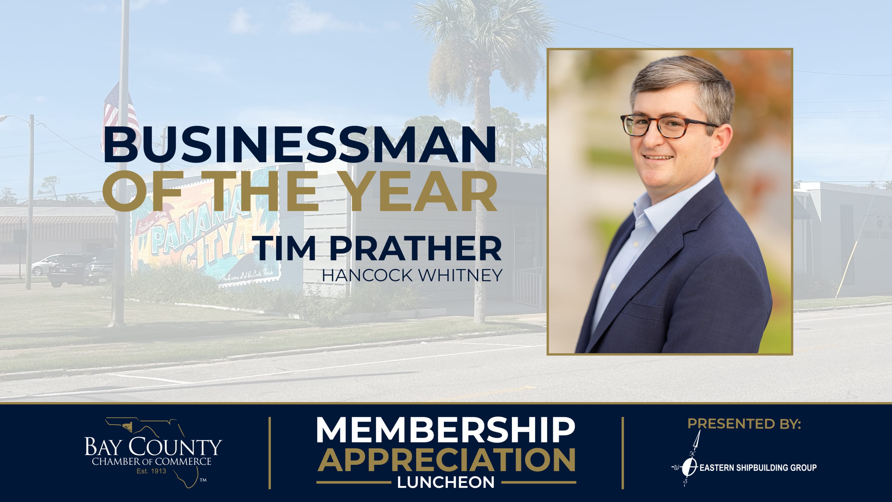 Tim Prather of Hancock Whitney, 2026 Businessman of the Year.