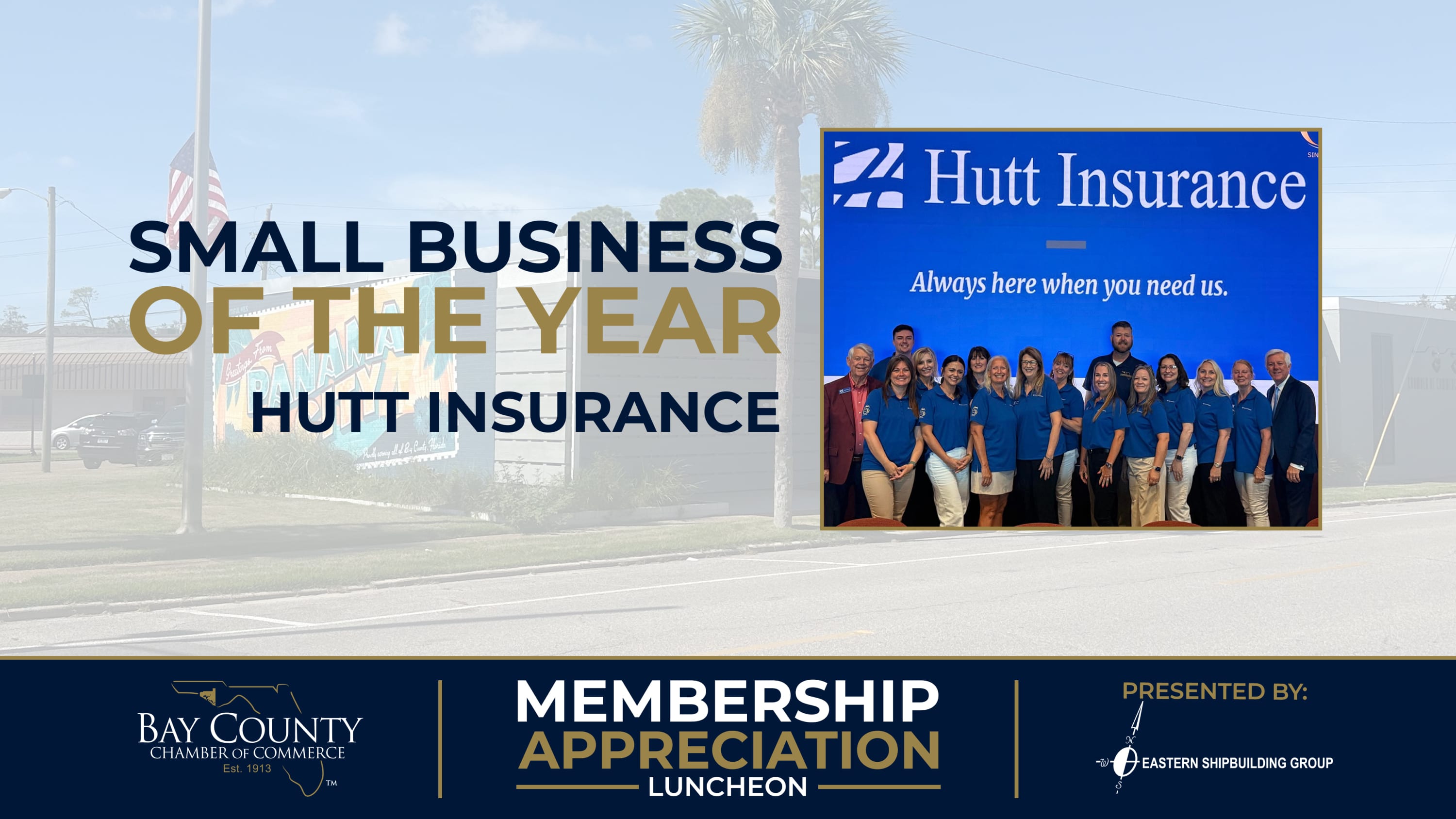 Hutt Insurance team, 2026 Small Business of the Year.