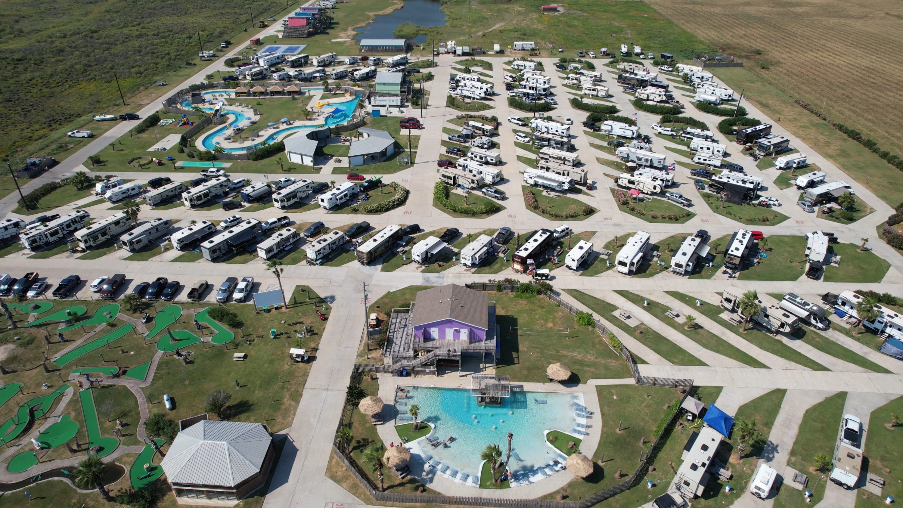 Drone shot of RV Park