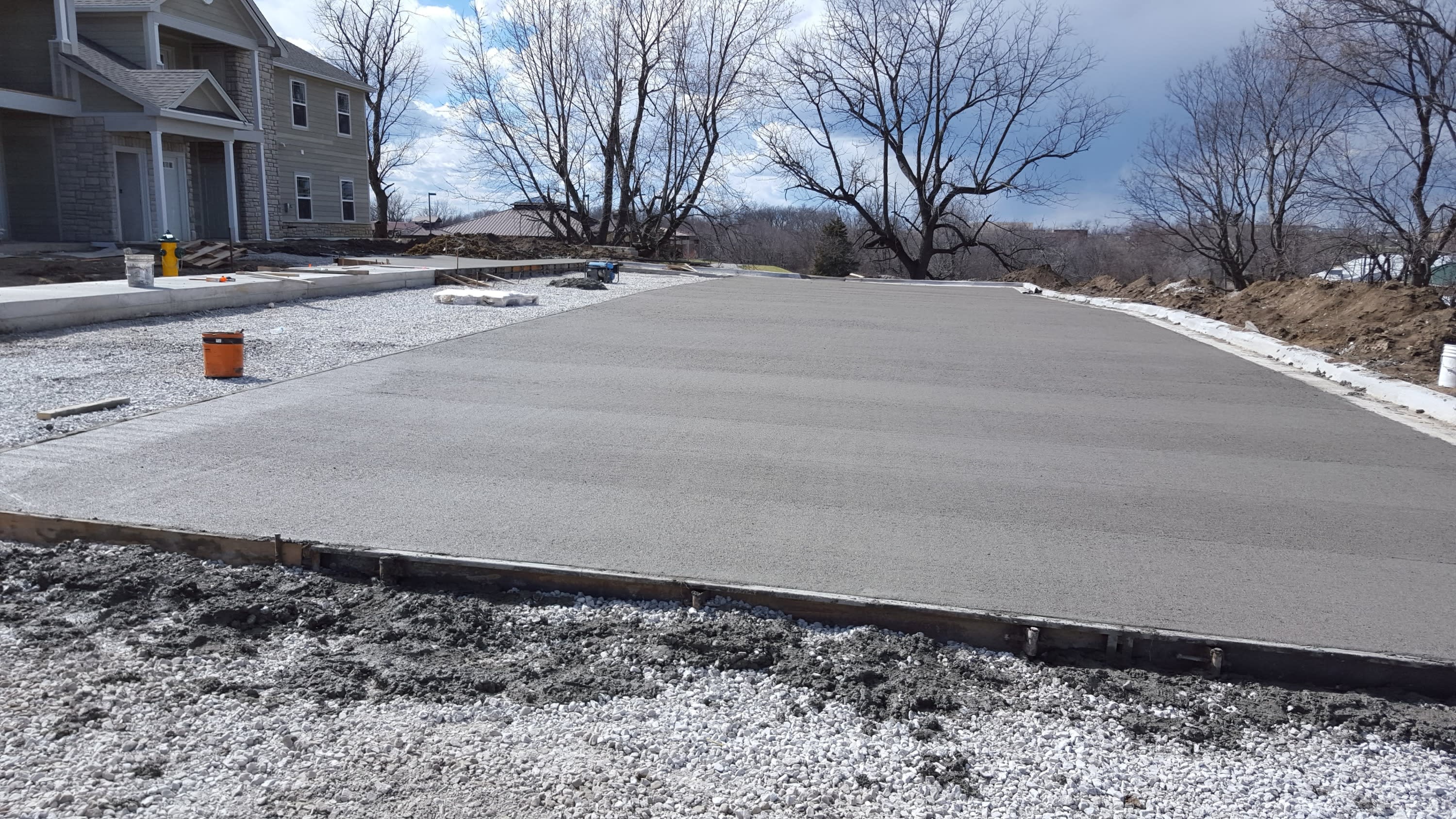 Apartment parking lot