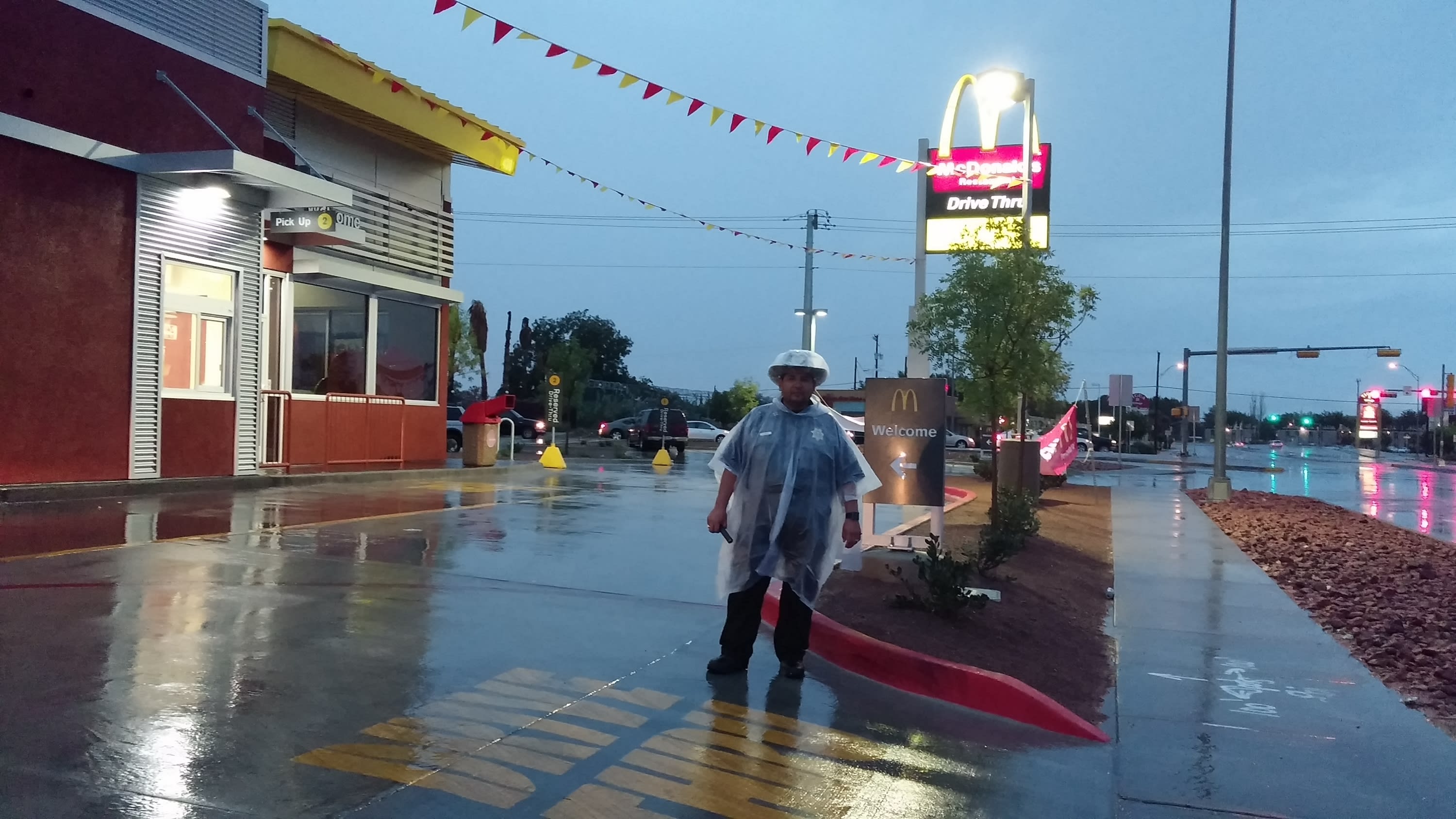 Officers work rain or shine Protection of business and personnel
