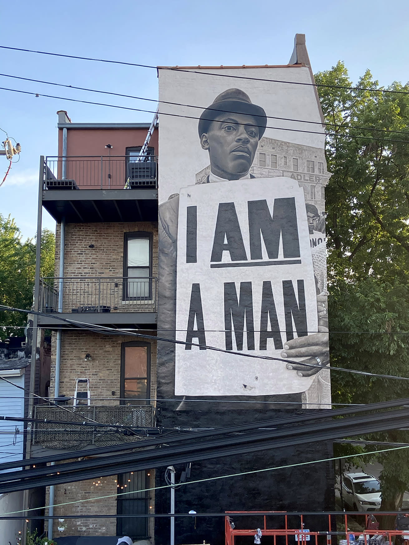 mural, hand painted community mural, martin luther king jr, historical painting, public art, public education, self funded