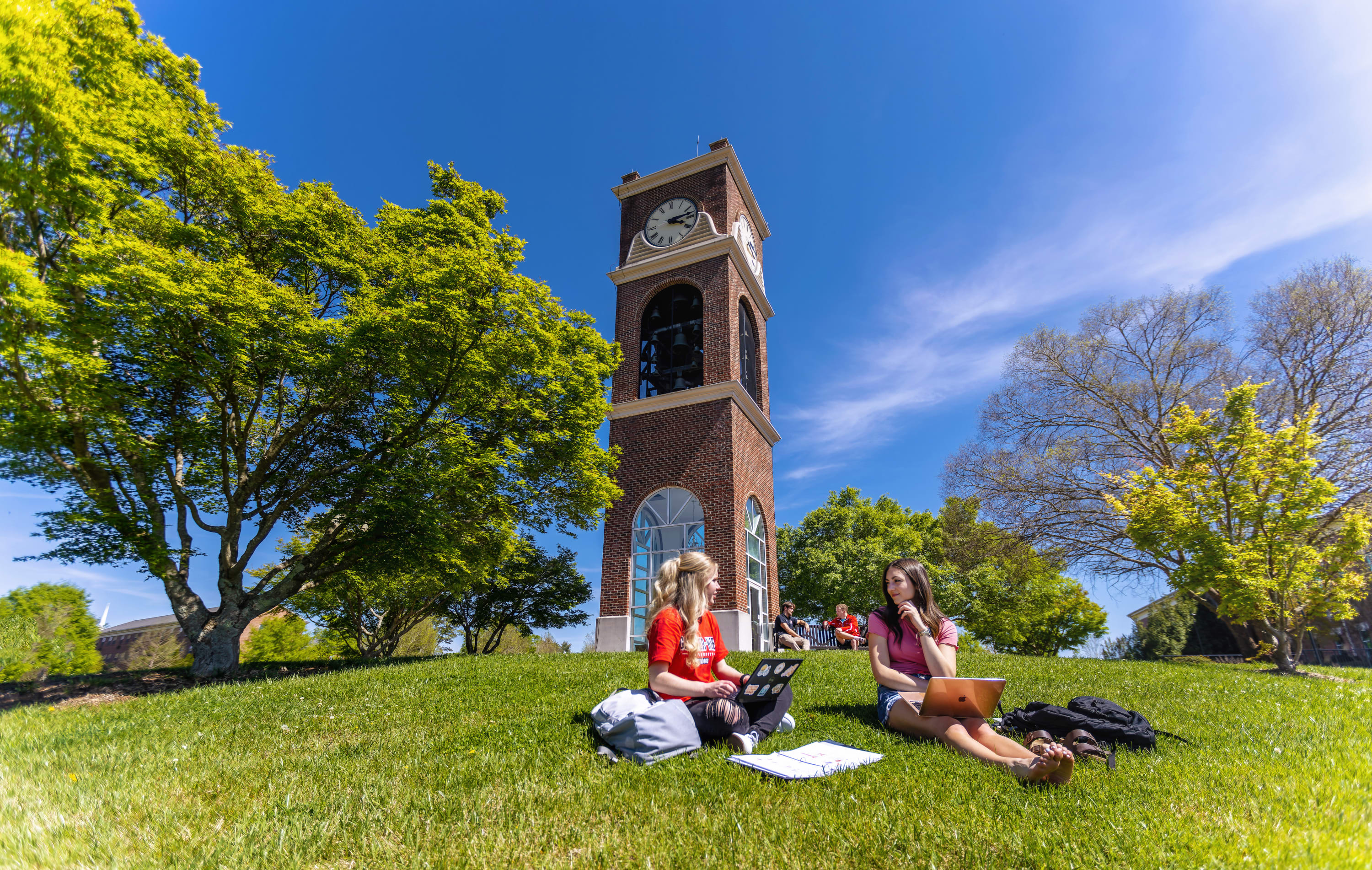 Students at the Bell Tower