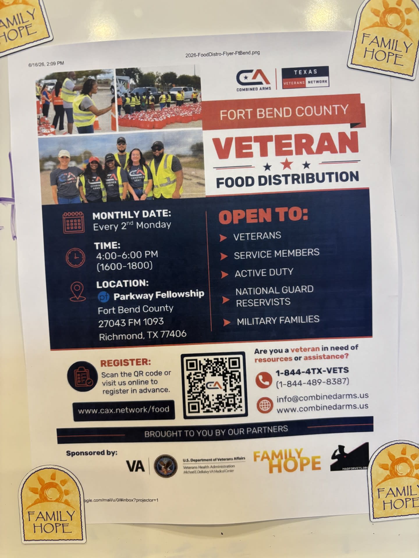 Fort Bend County Veteran Food Distributions