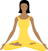 Woman in lotus pose